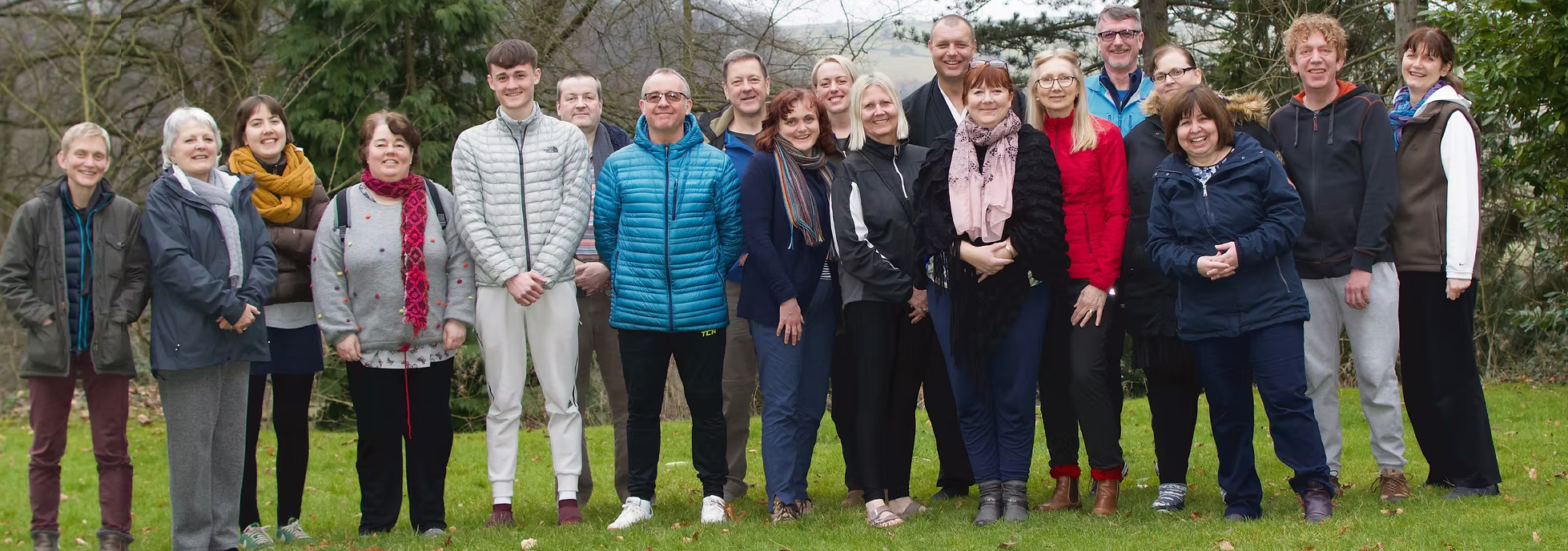 Friends of Heartmind, gathered together outdoors